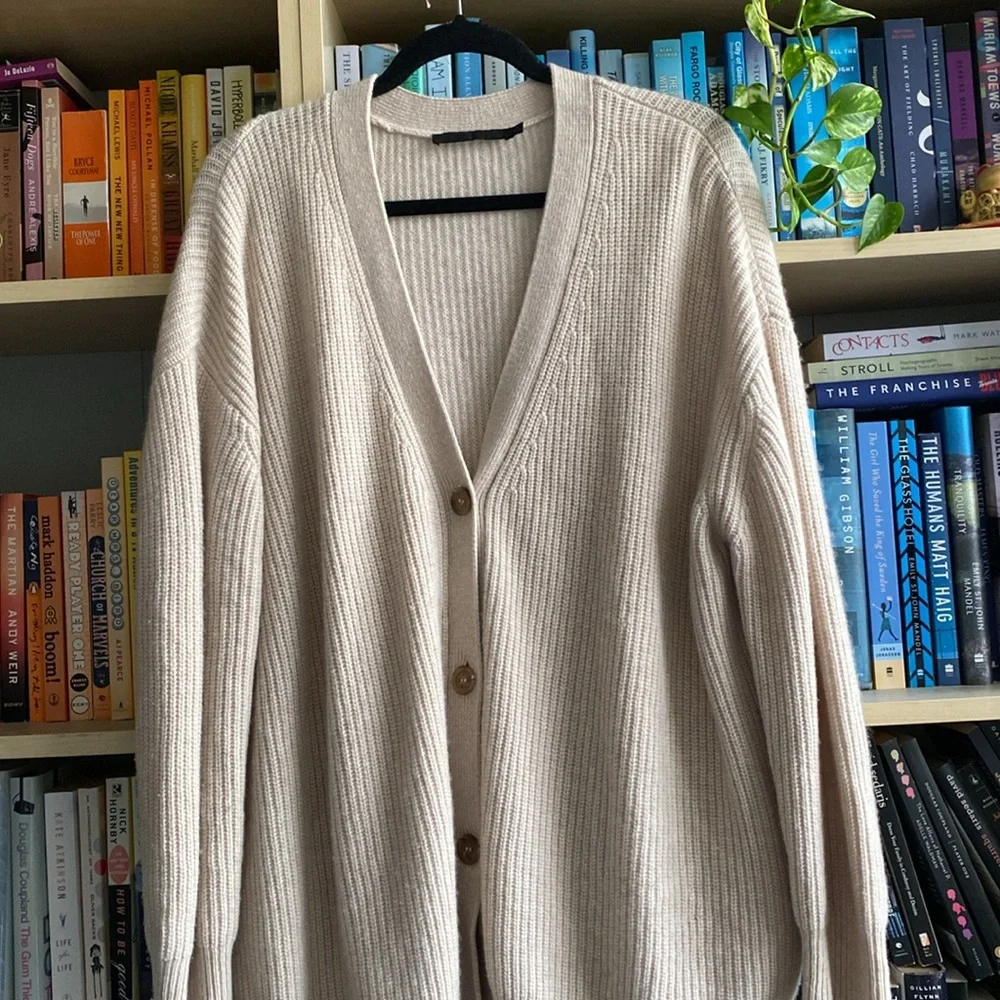 Jenni Kayne Cashmere Cocoon Cardigan in Oatmeal - Picture 6 of 8